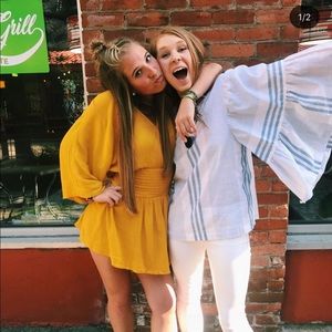 Beachlunchlounge striped flowy sleeve top